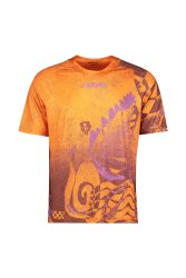 Endura SingleTrack Print Herren Biketrikot Orange, Herren, Größe: S