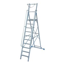 Krause Stabilo® Professional 127549 Aluminium Stufen-Stehleiter Arbeitshöhe (max.): 4.35 m Silber 25 kg