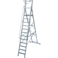 Krause Stabilo® Professional 127563 Aluminium Stufen-Stehleiter Arbeitshöhe (max.): 4.8 m Silber 27.5 kg