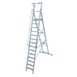 Krause Stabilo® Professional 127587 Aluminium Stufen-Stehleiter Arbeitshöhe (max.): 5.3 m Silber 30.5 kg