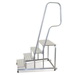 Krause STABILO Professional 805089 Aluminium Montagetritt fahrbar Arbeitshöhe (max.): 2.60 m Silber 11 kg