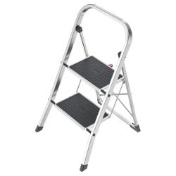Hailo, Hailo K30 4392-801 Aluminium Klapptritt klappbar Arbeitshöhe (max.): 2.25 m Silber, Schwarz 3.3 kg