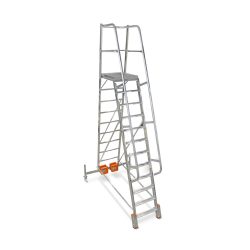Krause 833167 Aluminium Podestleiter Arbeitshöhe (max.): 4.35 m Silber 49 kg