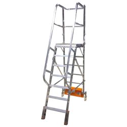 Krause 833020 Aluminium Podestleiter Arbeitshöhe (max.): 3.65 m Silber 39 kg