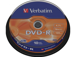 Verbatim 43523 DVD-R Rohling 4.7 GB 10 St. Spindel