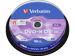 Verbatim 43666 DVD+R DL Rohling 8.5 GB 10 St. Spindel