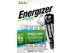 Energizer NiMH-Akku Extreme AAA 800mAh (4Stk.) Akku Batterie