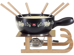 Nouvel Schlitten Käsefondue Set 9-tlg