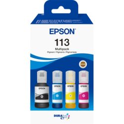 Epson 113 Multipack - 4er-Pack - Schwarz, Gelb, Cyan, Magenta - original - Nachfülltinte - für EcoTank ET-16150, 5150, 5170, 5880, M16600; EcoTank Pro ET-16680, 5150, 5170, M16680