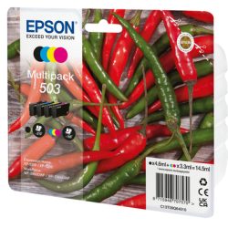 Epson 503 Multipack - 4er-Pack - Schwarz, Gelb, Cyan, Magenta - original - Blisterverpackung - Tintenpatrone