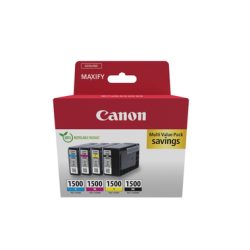 Canon PGI-1500 BK/C/M/Y Multipack - 4er-Pack - Schwarz, Gelb, Cyan, Magenta - original - Tintenbehälter - für MAXIFY iB4050, iB4150, MB5150, MB5155, MB5350, MB5450