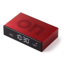 Lexon Flip Premium - Rot Wecker