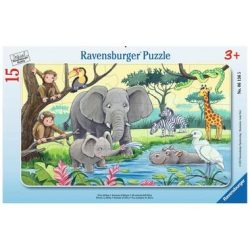 RAVENSBURGER Puzzle Tiere Afrikas 15-tlg.