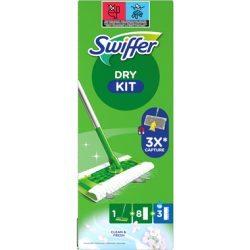 Swiffer Reinigungskit Komplett 8 Trockentücher & 3 Wischer