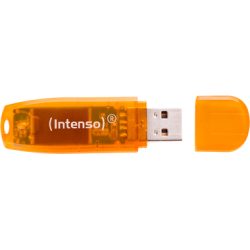 Intenso 64 GB USB-Speicherstick Rainbow Line, transparent-orange