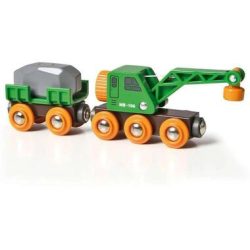 Brio Holz-Spielzeug KRANWAGEN 4-teilig in bunt