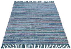 carpetfine Teppich »Kelim Chindi«, rechteckig, 6 mm Höhe, Flachgewebe Wendeteppich mit Fransen, Wohnzimmer