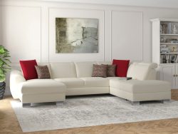 sit&more Wohnlandschaft »Durness«, mit Federkern und hochwertigen Edelstahlfüssen, wahlweise mit Kopfteilverstellung, optional mit Bettfunktion und Stauraum