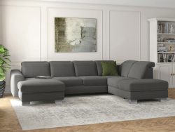 sit&more Wohnlandschaft »Durness«, mit Federkern und hochwertigen Edelstahlfüssen, wahlweise mit Kopfteilverstellung, optional mit Bettfunktion und Stauraum