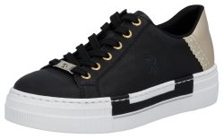 Rieker Plateausneaker, mit Fersenkappe im Metallic-Effekt