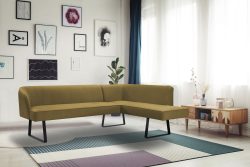 exxpo - sofa fashion Eckbank »Americano«, mit Keder und Metallfüssen, Bezug in verschiedenen Qualitäten, Frei im Raum stellbar