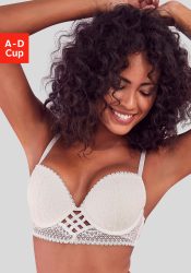 Lascana Damen BH mit Push up Effekt D/70