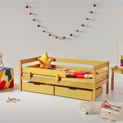 Hoppekids Einzelbett »ECO Comfort«, (Set), mit Rollrost in 8 Farben, wahlweise mit Matratze und Absturzsicherung