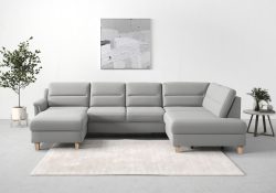 sit&more Wohnlandschaft »Farö«, inklusive Federkern, mit naturfarbenen Füssen, wahlweise mit Bettfunktion und Bettkasten
