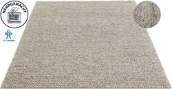 LeGer Home by Lena Gercke Wollteppich »Ainhoa«, rechteckig, 14 mm Höhe, Handweb Teppich, reine Wolle, handgewebt, Wohnzimmer
