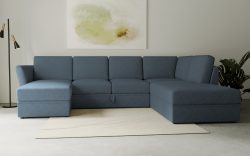 Home affaire Wohnlandschaft »Lavars«, mit Bettfunktion und Stauraum, in zwei verschiedenen Bezugsqualitäten