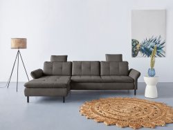 INOSIGN Ecksofa »Birkholm«, incl. Armlehnverstellung, auch in Easy Clean Bezug - mit Wasser zu reinigen