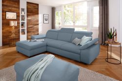 Home affaire Ecksofa »Mauritius«, mit Kopfteil- und Armlehnverstellung, wahlweise mit Bettfunktion und Bettkasten, auch Soft Clean-Bezug