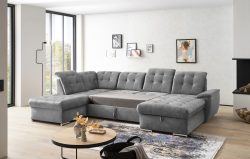 exxpo - sofa fashion Wohnlandschaft, (4 St.), 6x Kopfteilverstellung, Wahlweise mit Bettfunktion und Bettkasten