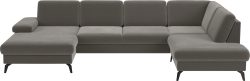 sit&more Wohnlandschaft »Morris U-Form inkl. Sitztiefenverstellung«, wahlweise mit Bettfunktion, Bettkasten und Armteilverstellung