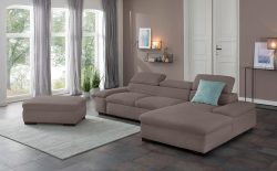 Home affaire Ecksofa »Alberto«, inklusive Kopfteilverstellung, mit Recamierenabschluss