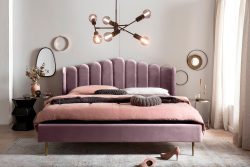 Muschelbett Samt rose 152x218x115
