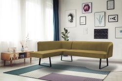 exxpo - sofa fashion Eckbank »Americano«, mit Keder und Metallfüssen, Bezug in verschiedenen Qualitäten, Frei im Raum stellbar