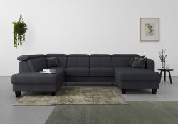 sit&more Wohnlandschaft »Bellucci«, inklusive Kopfteilverstellung und Federkern, wahlweise mit Bettfunktion und Bettkasten