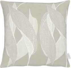 Kissenhülle Blätter Taupe 46x46 cm