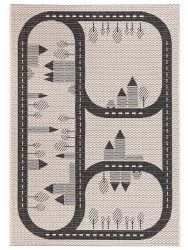 Primaflor-Ideen in Textil Kinderteppich »CABANE - Streets«, rechteckig, 3 mm Höhe, Flachgewebe, Strassen-Spiel-Teppich, In- und Outdoor geeignet, Kinderzimmer