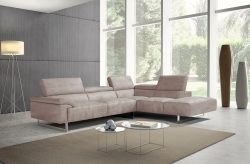 Egoitaliano Ecksofa »Malika«, mit Ottomane, inkl. Kopfteilverstellung und chromfarbenen Metallfüssen
