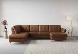sit&more Wohnlandschaft »Göteborg«, inklusive Sitztiefenverstellung und Federkern, wahlweise mit Bettfunktion und Bettkasten