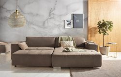 INOSIGN Ecksofa »Sapporo«, wahlweise Bettfunktion oder Sitztiefenverstellung, Federkern