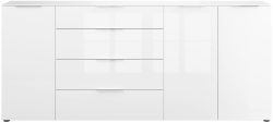 Manjana Möbel Sideboard »Style« mit Metallgriffen & Glasfront, Soft-Close, Selbsteinzug, in 2 Breiten