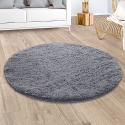 Paco Home Hochflor-Teppich »Silky 591«, rund, 33 mm Höhe, Uni Farben, besonders weich und kuschelig, ideal im Wohnzimmer & Schlafzimmer
