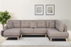 Home affaire Wohnlandschaft »Triplo«, mit Steppung, auch mit Bettfunktion und Bettkasten, incl. 3 Zierkissen