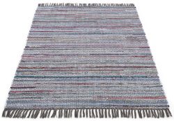 carpetfine Teppich »Kelim Chindi«, rechteckig, 6 mm Höhe, Flachgewebe Wendeteppich mit Fransen, Wohnzimmer
