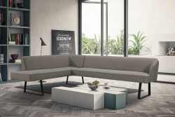 exxpo - sofa fashion Eckbank »Americano«, mit Keder und Metallfüssen, Bezug in verschiedenen Qualitäten, Frei im Raum stellbar