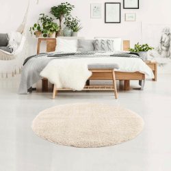 Carpet City Hochflor-Teppich »Pulpy 100«, rund, 30 mm Höhe, Wohnzimmer