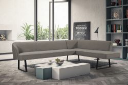 exxpo - sofa fashion Eckbank »Americano«, mit Keder und Metallfüssen, Bezug in verschiedenen Qualitäten, Frei im Raum stellbar